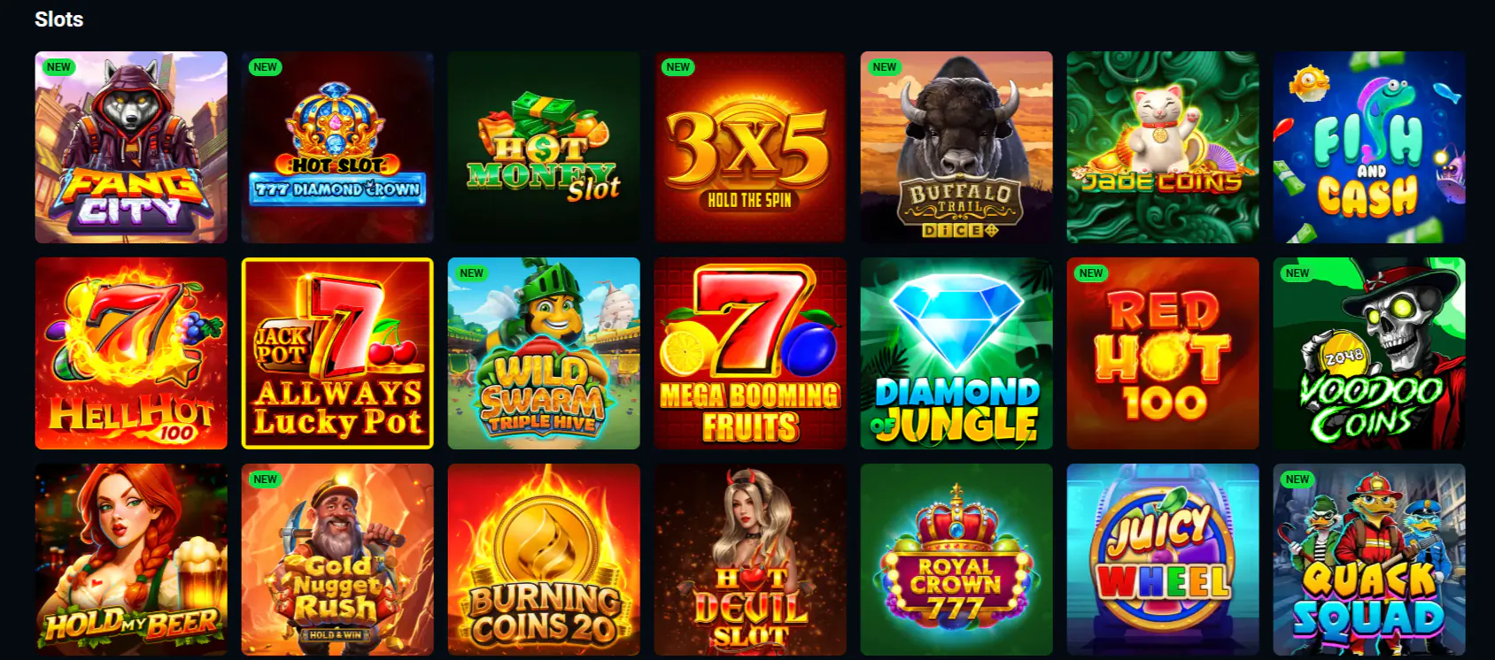 Top Slot Games at SpinsUP Casino Canada
